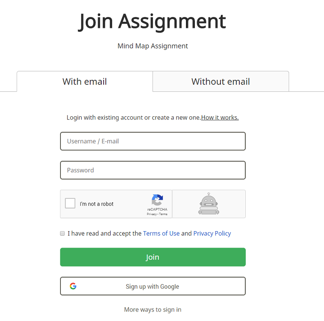 Assignments Mindomo Help