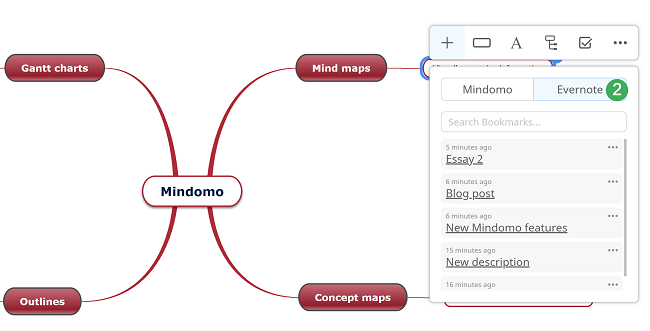 with mindomo two topics share a subtopic